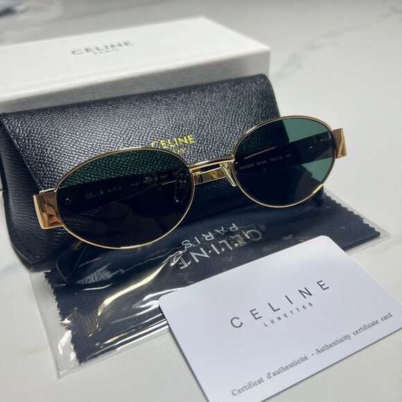 CELINE TRIOMPHE Sunglasses CL40235U 30N Gold Grey - Picture 9 of 9